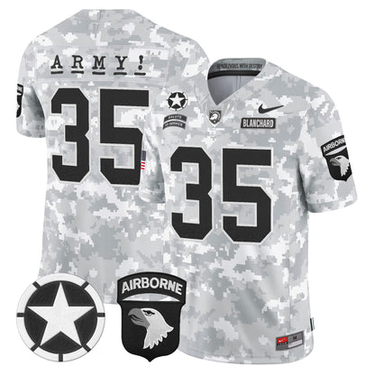 Army Black Knights 101st Airborne Division Patch 2024 Salute to Service Vapor Limited Jersey - All Stitched