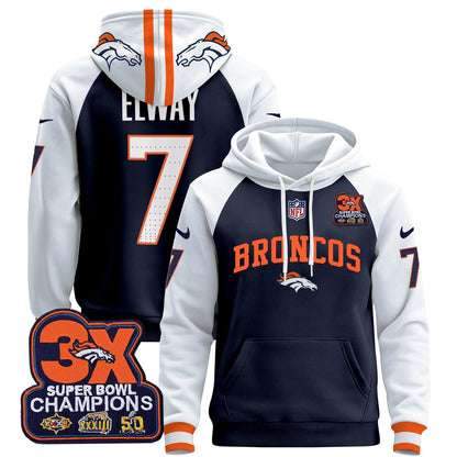DEN 2025 3x - Times Champions Patch Pullover Hoodie - All Stitched