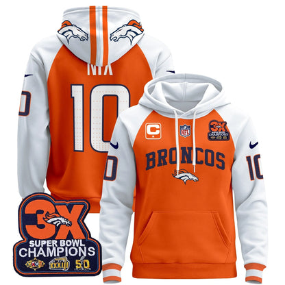DEN 2025 3x - Times Champions Patch Pullover Hoodie - All Stitched