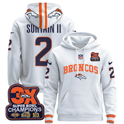 DEN 2025 3x - Times Champions Patch Pullover Hoodie - All Stitched