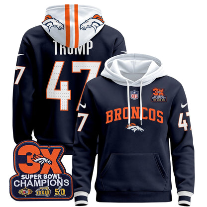 DEN 2025 3x - Times Champions Patch Pullover Hoodie - All Stitched