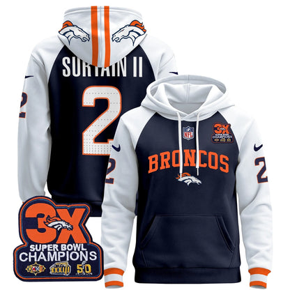 DEN 2025 3x - Times Champions Patch Pullover Hoodie - All Stitched