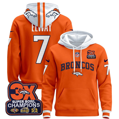 DEN 2025 3x - Times Champions Patch Pullover Hoodie - All Stitched