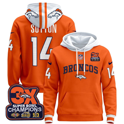 DEN 2025 3x - Times Champions Patch Pullover Hoodie - All Stitched
