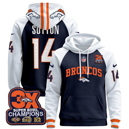 DEN 2025 3x - Times Champions Patch Pullover Hoodie - All Stitched