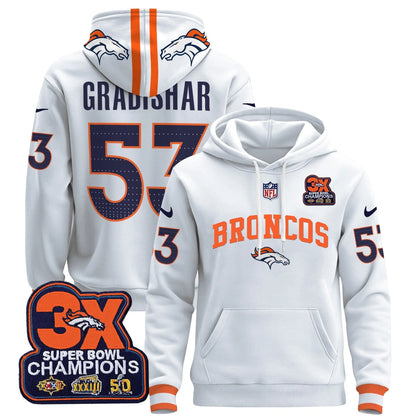 DEN 2025 3x - Times Champions Patch Pullover Hoodie - All Stitched