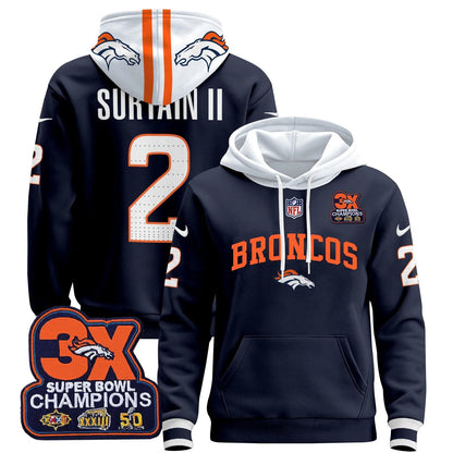 DEN 2025 3x - Times Champions Patch Pullover Hoodie - All Stitched
