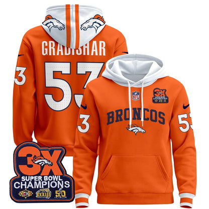 DEN 2025 3x - Times Champions Patch Pullover Hoodie - All Stitched