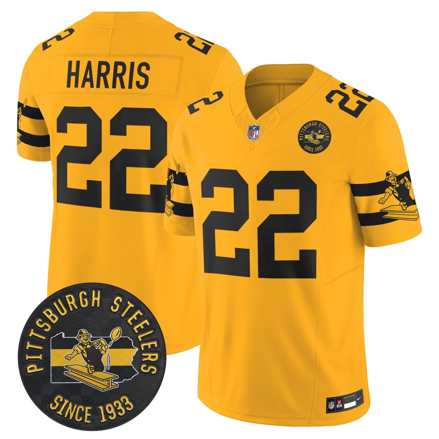 PIT Throwback 1933 Patch Vapor Limited Jersey - All Stitched