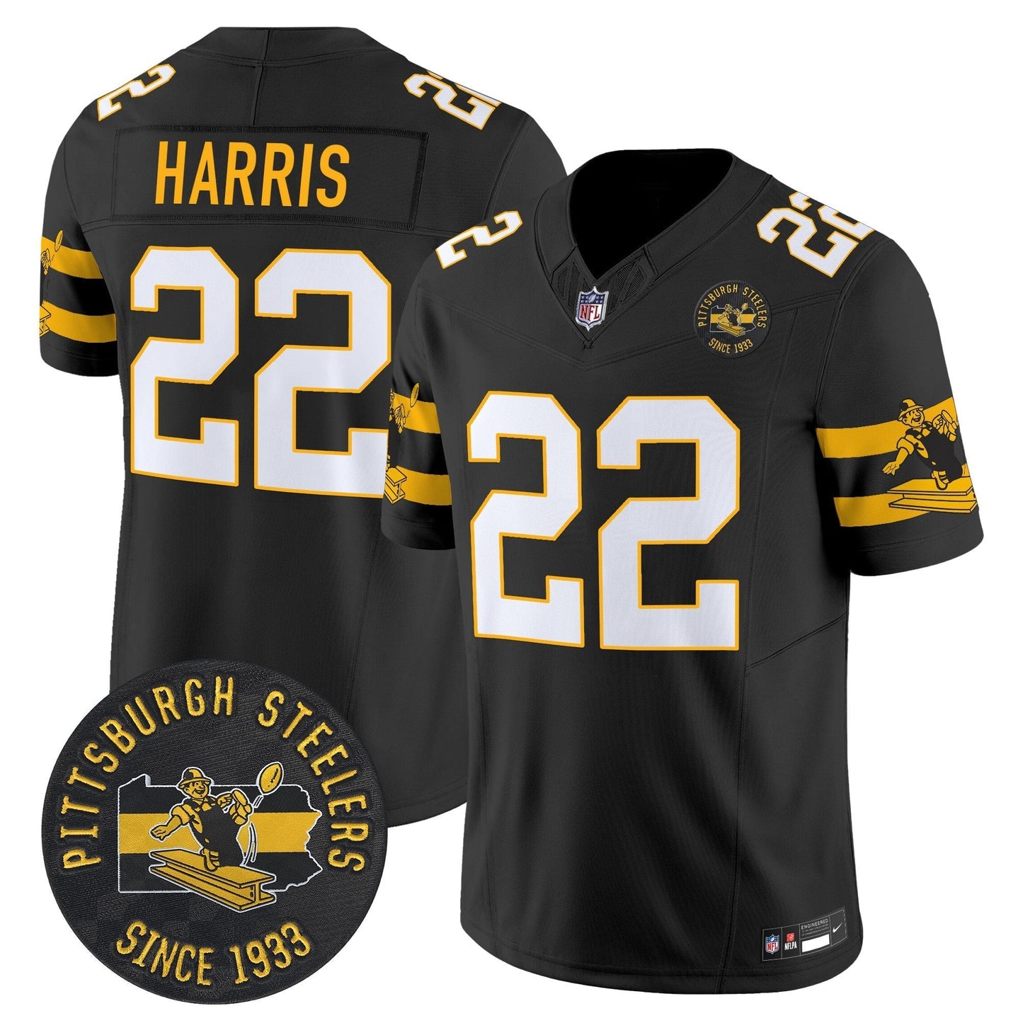 PIT Throwback 1933 Patch Vapor Limited Jersey - All Stitched