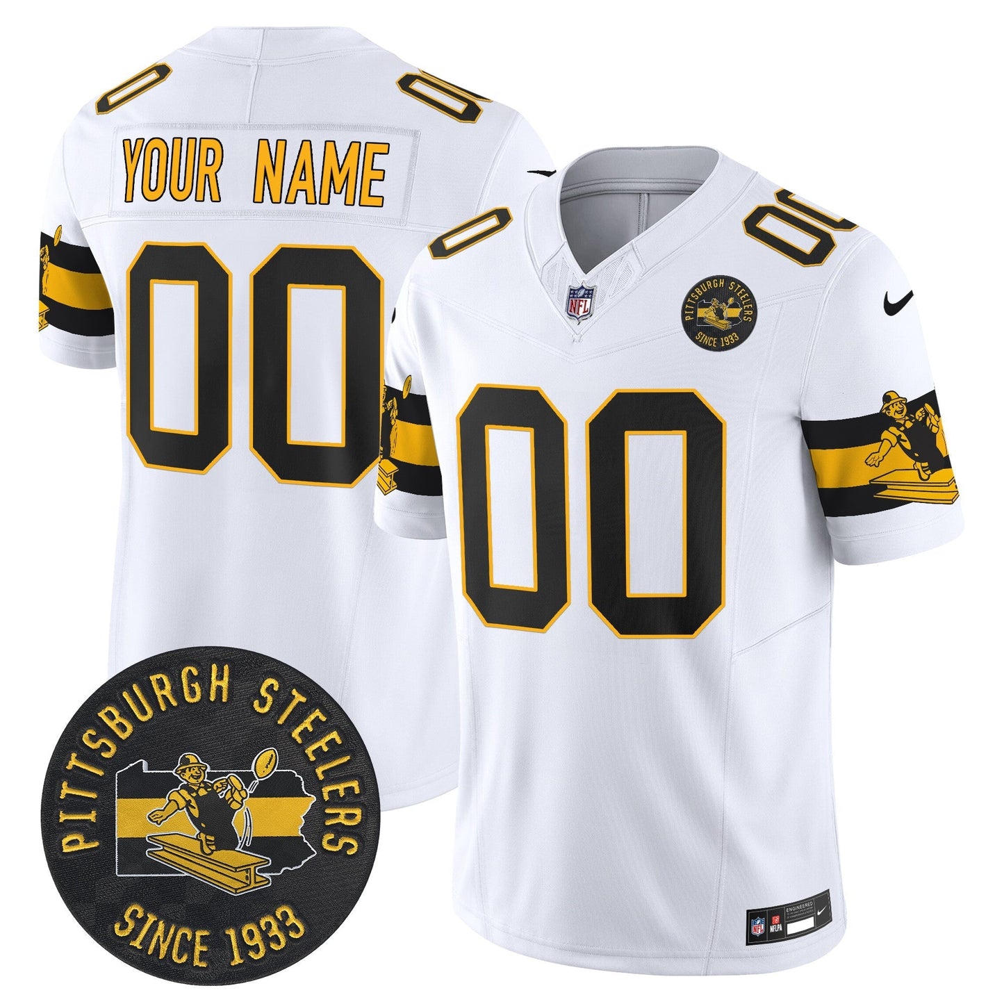PIT Throwback 1933 Patch Vapor Limited Custom Jersey - All Stitched