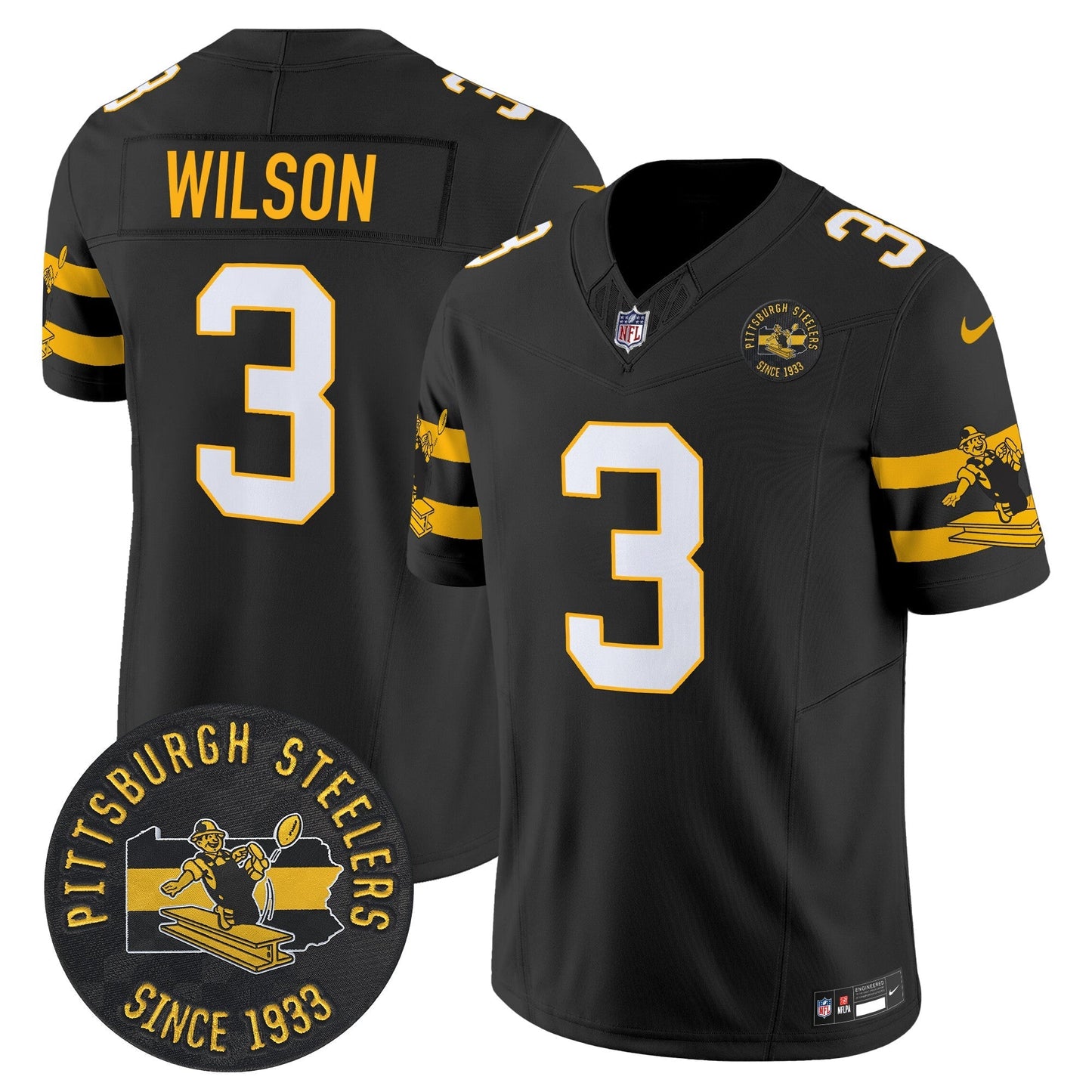 PIT Throwback 1933 Patch Vapor Limited Jersey - All Stitched