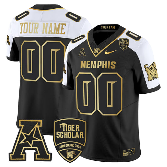 Memphis Tigers 2024 Gold Vapor Limited Custom Jersey - Stitched