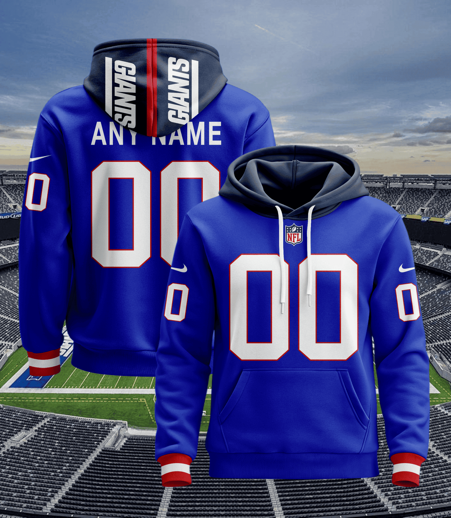 New York Giants Pullover Custom Hoodie
