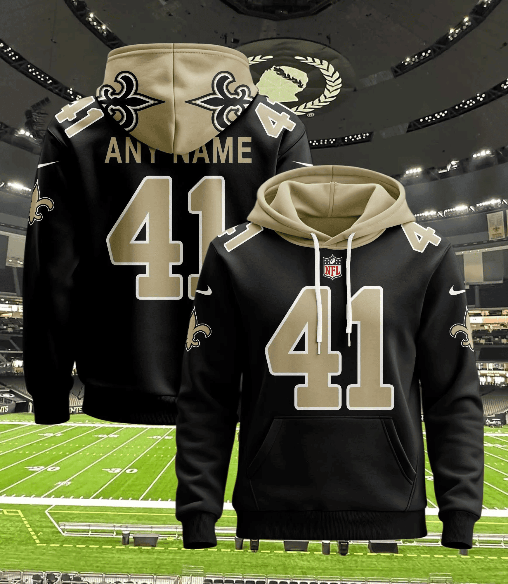 New Orleans Saints Pullover Custom Hoodie