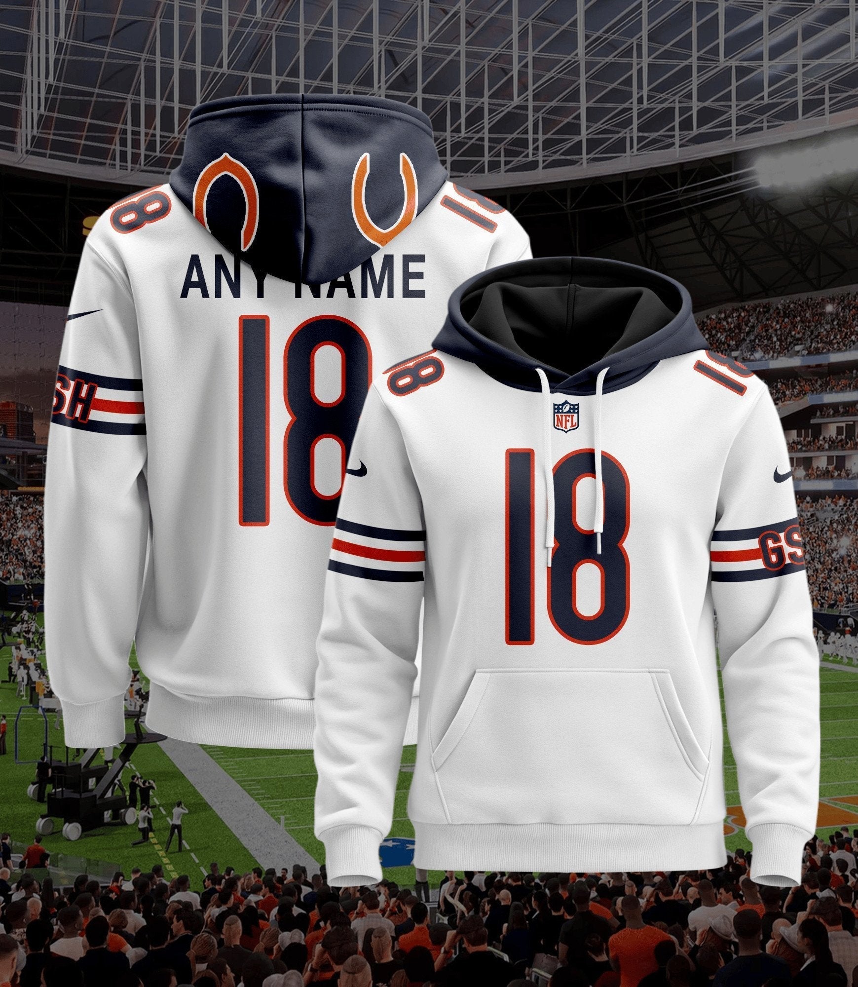 Chicago Bears Pullover Custom Hoodie