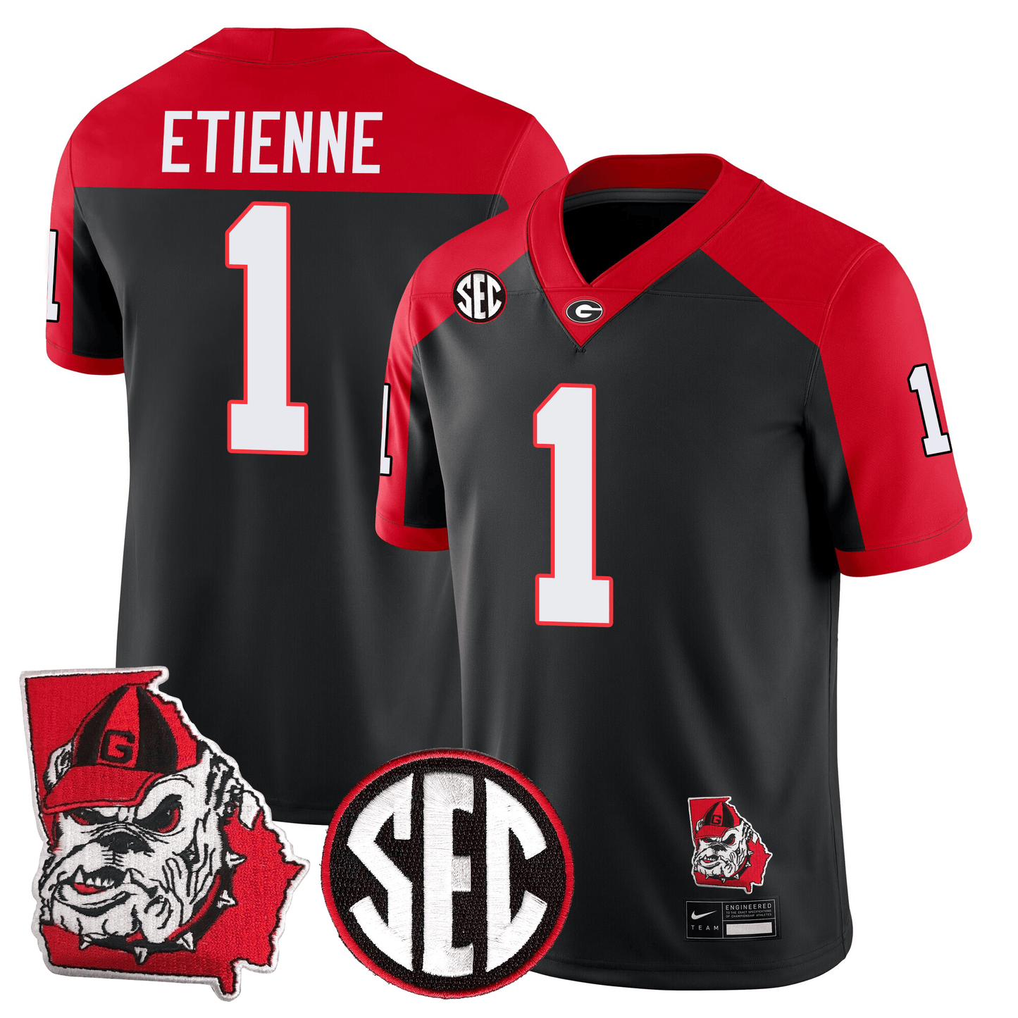 Georgia Bulldogs Football 24/25 Jersey - Georgia State Map Patch