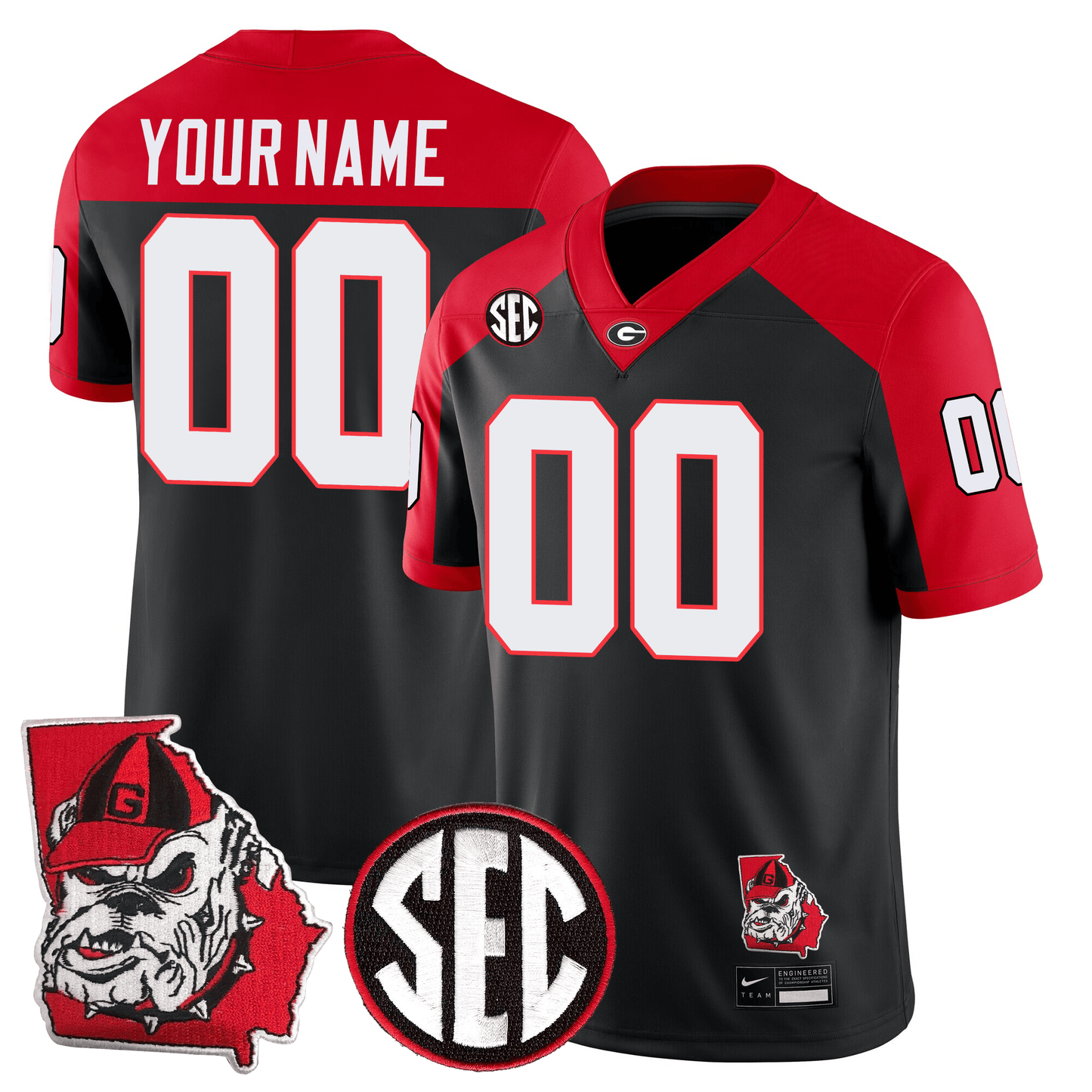 Georgia Bulldogs Football 24/25 Jersey - Georgia State Map Patch