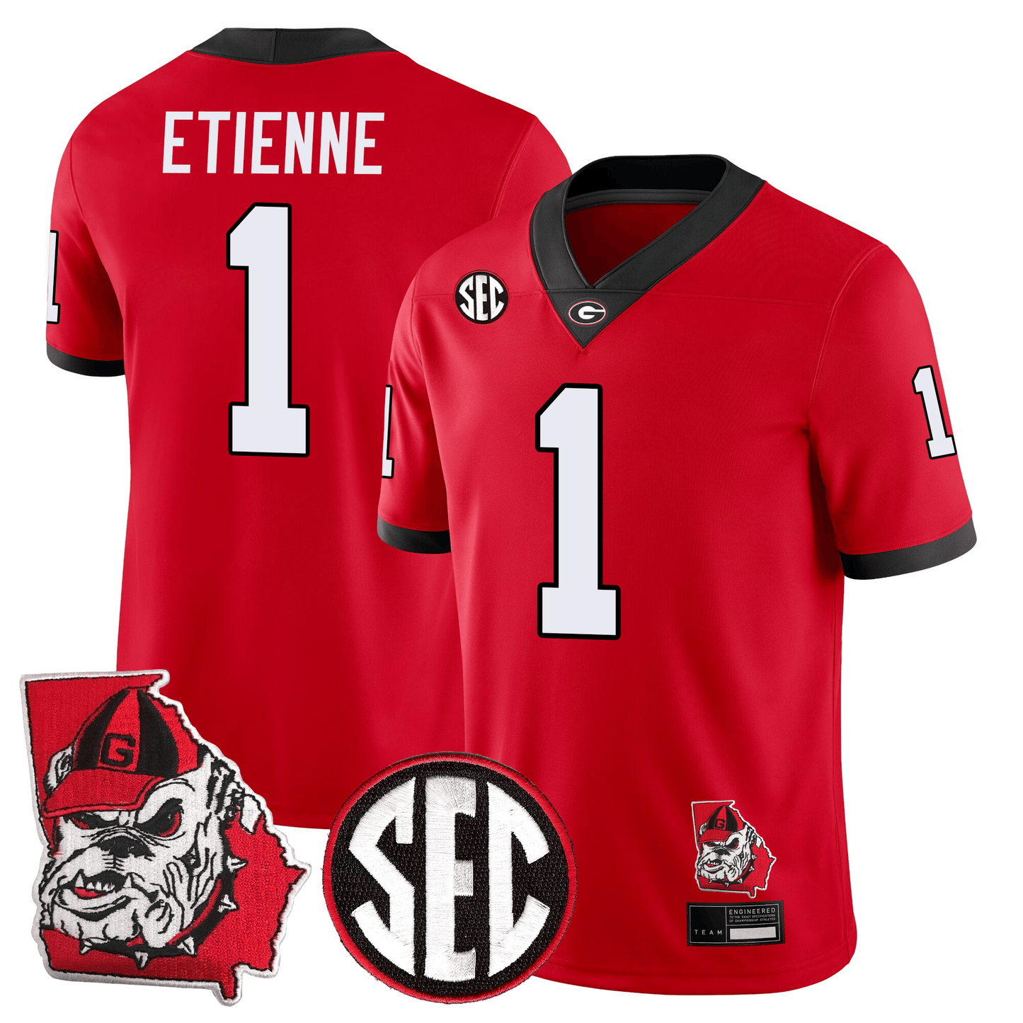 Georgia Bulldogs Football 24/25 Jersey - Georgia State Map Patch