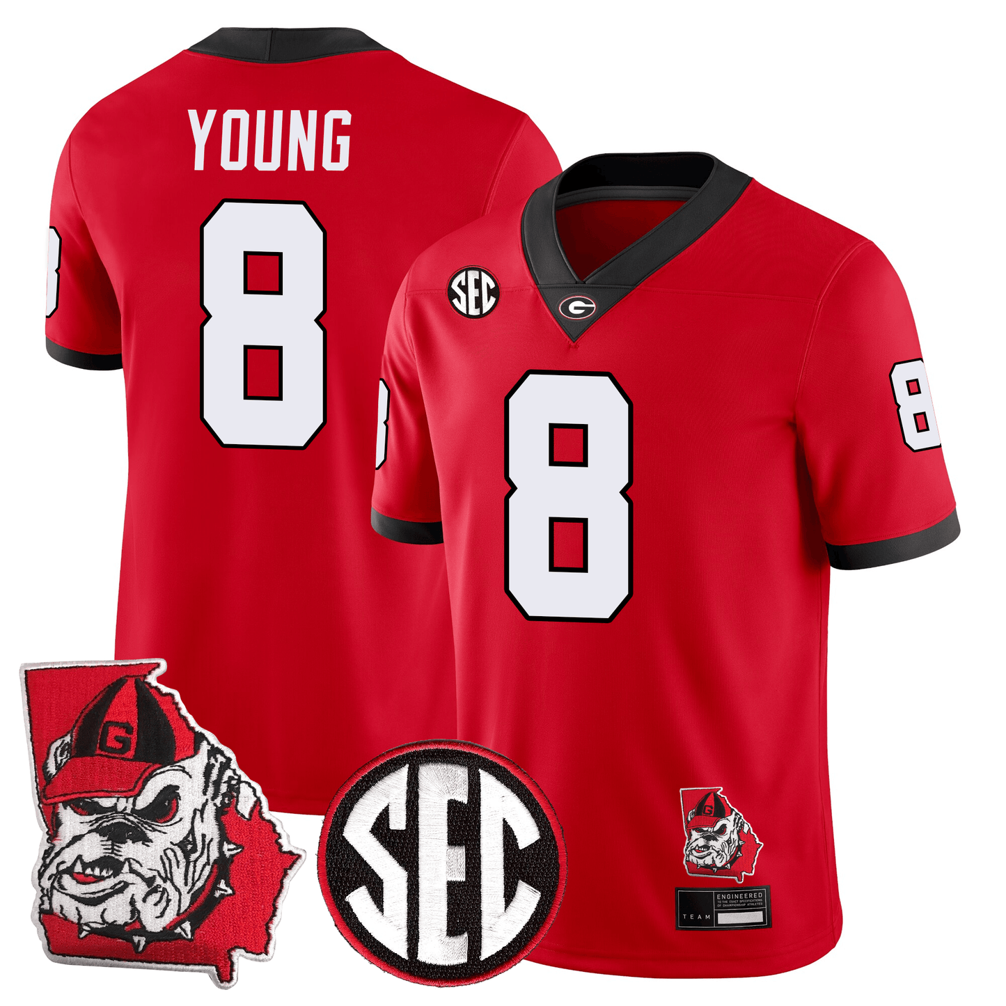 Georgia Bulldogs Football 24/25 Jersey - Georgia State Map Patch