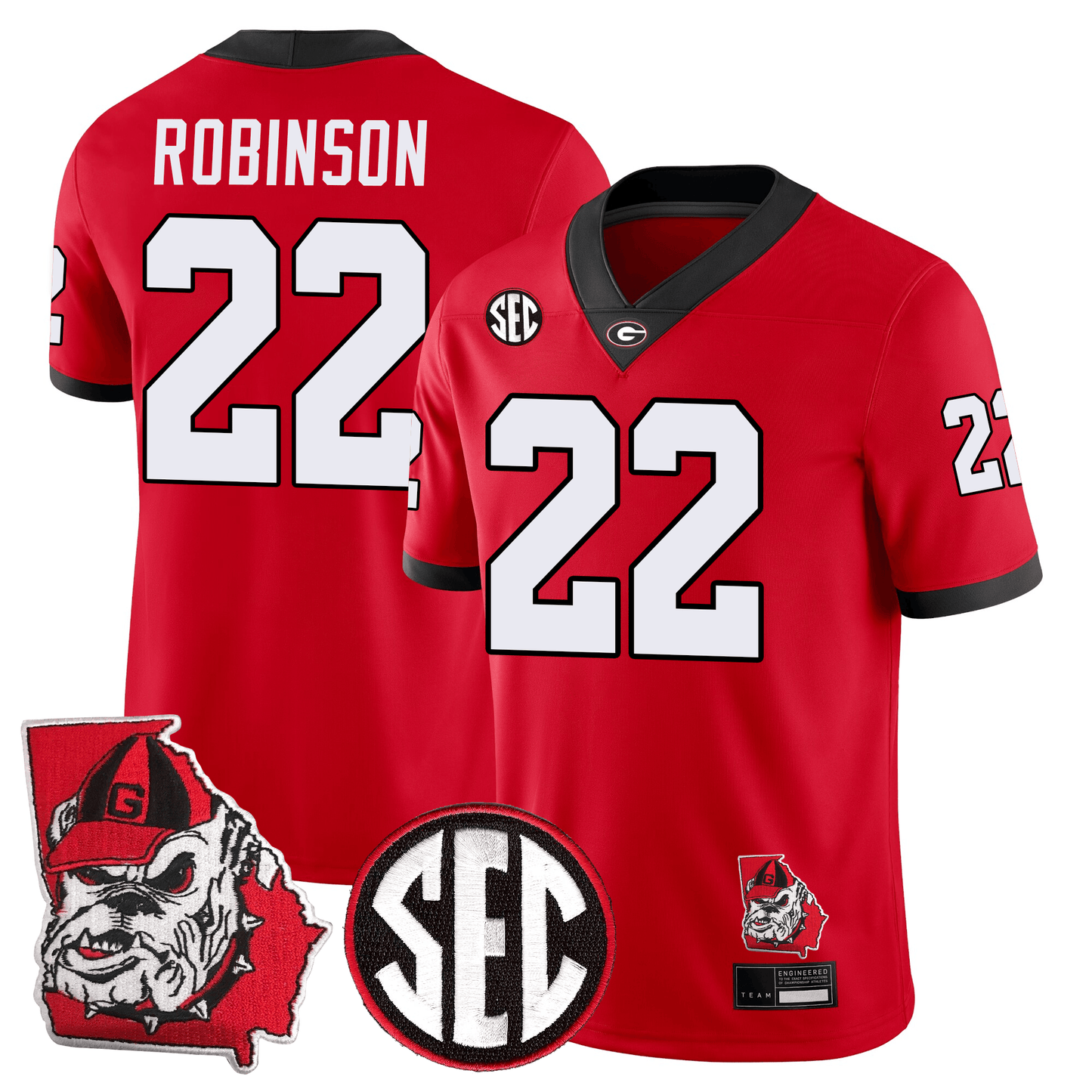 Georgia Bulldogs Football 24/25 Jersey - Georgia State Map Patch