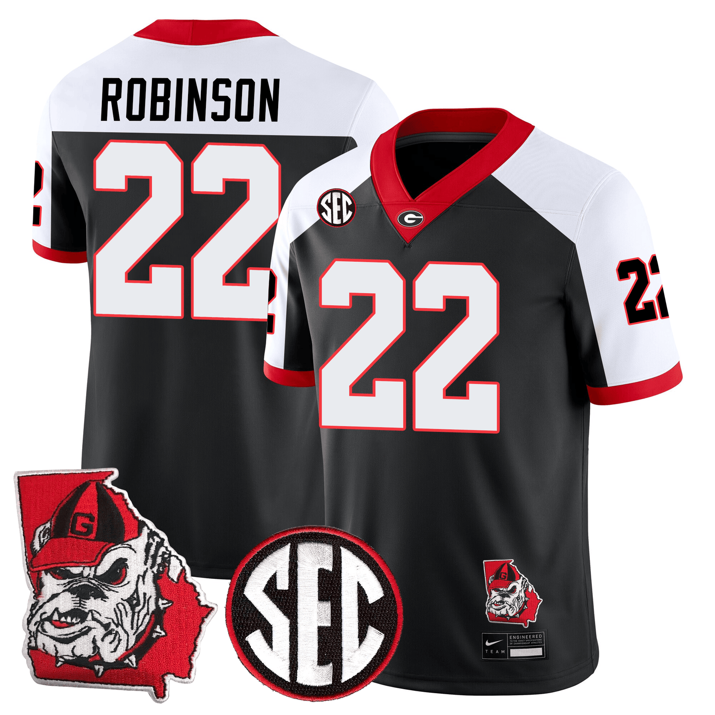 Georgia Bulldogs Football 24/25 Jersey - Georgia State Map Patch