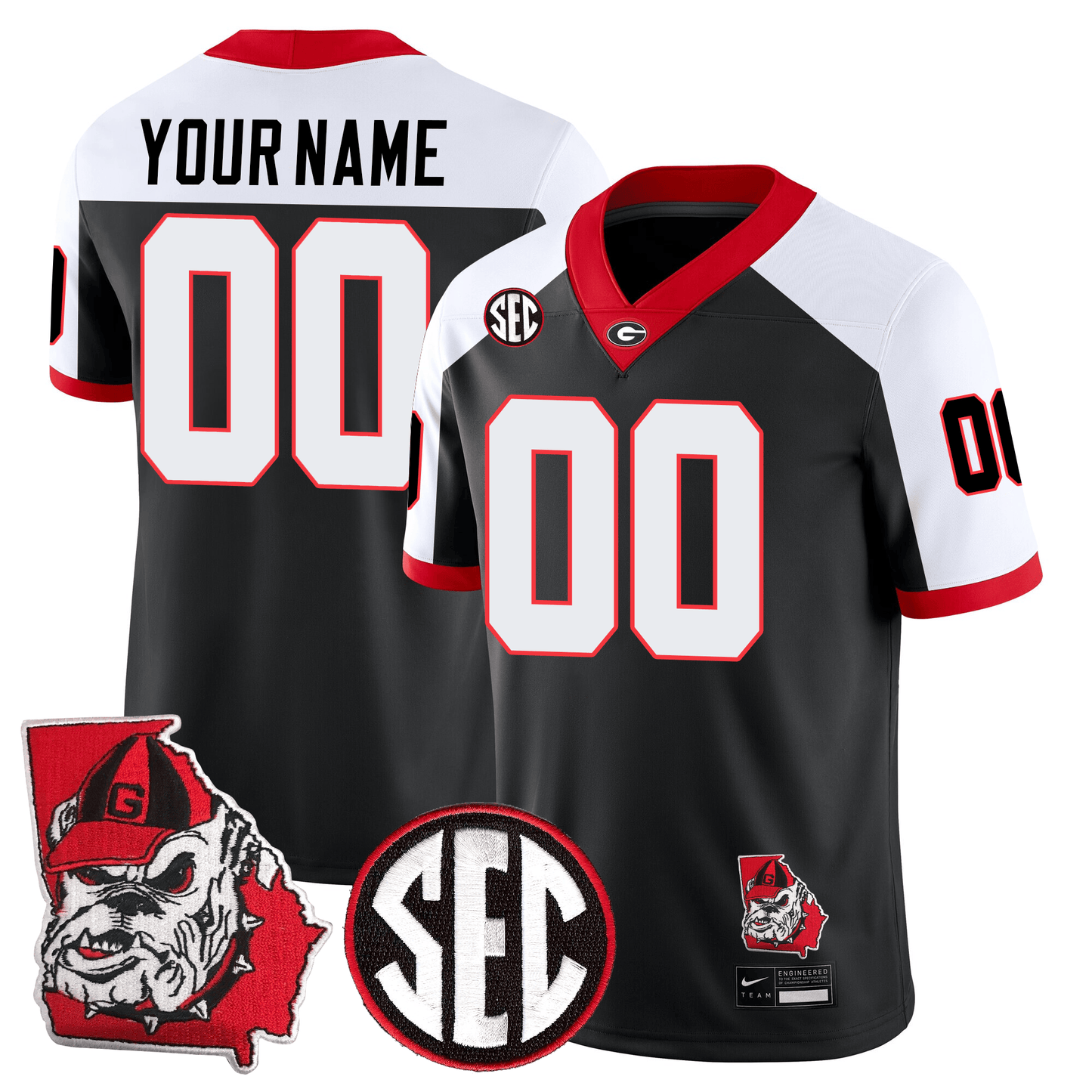 Georgia Bulldogs Football 24/25 Jersey - Georgia State Map Patch