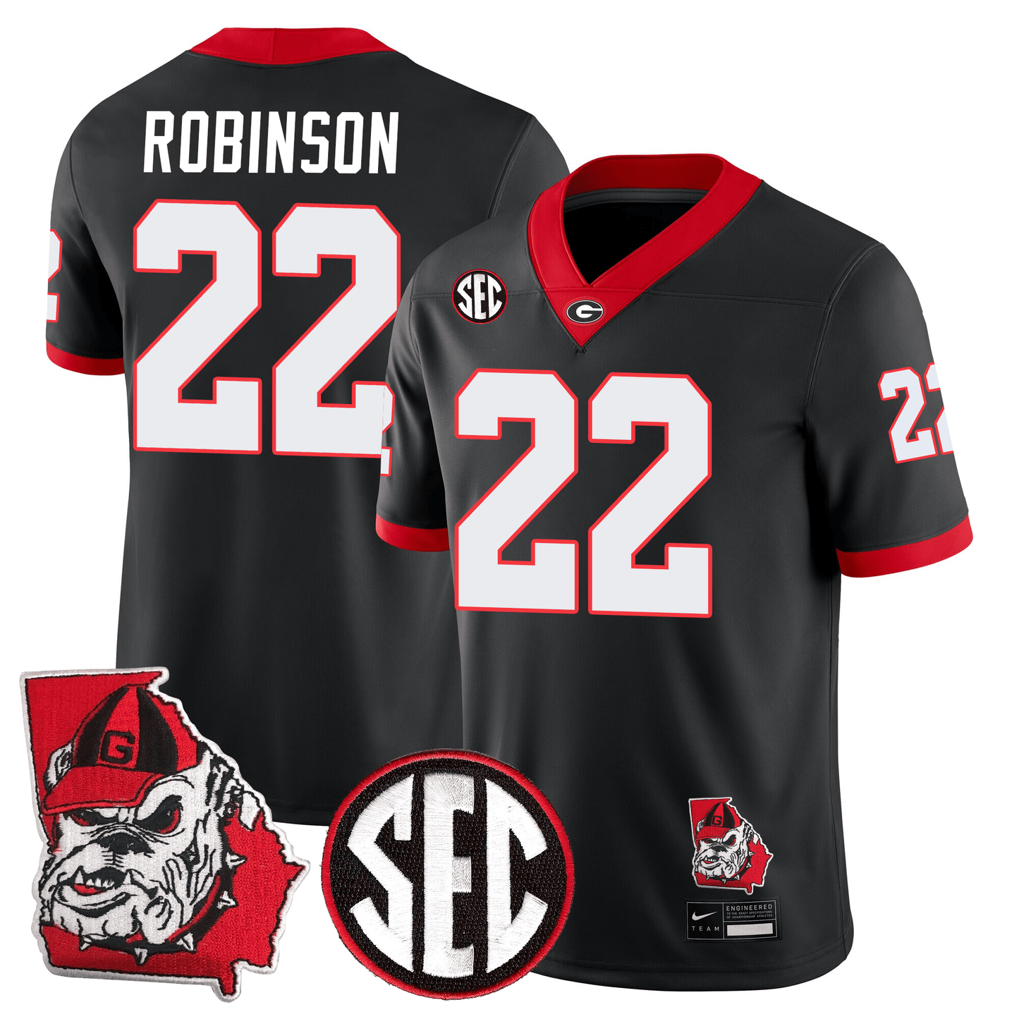 Georgia Bulldogs Football 24/25 Jersey - Georgia State Map Patch