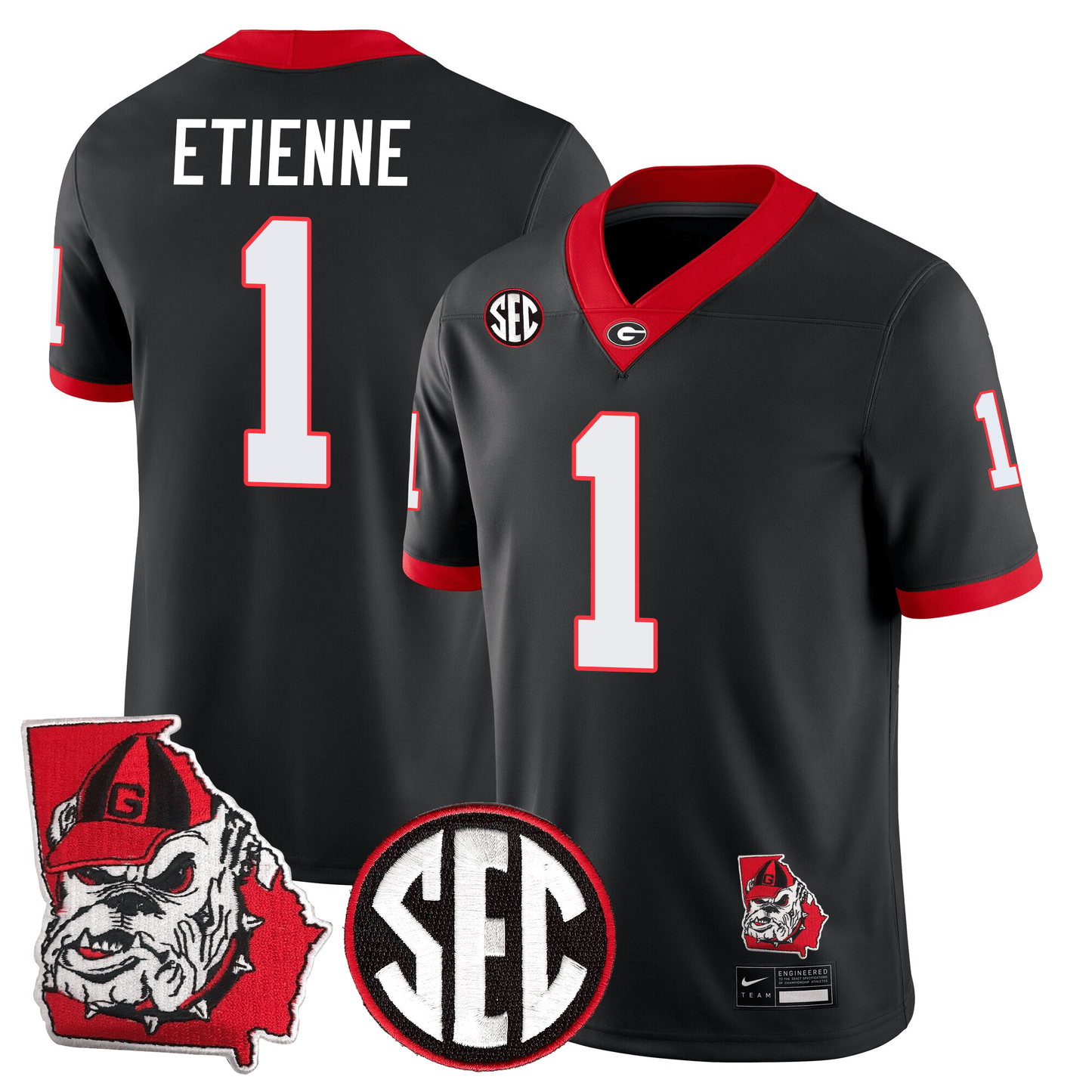 Georgia Bulldogs Football 24/25 Jersey - Georgia State Map Patch