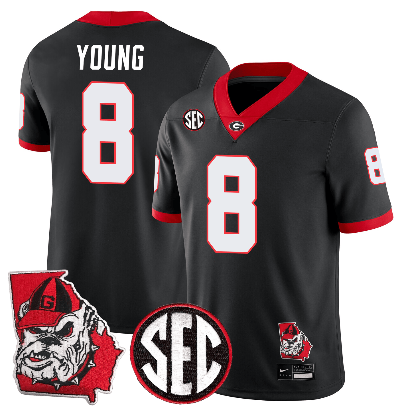 Georgia Bulldogs Football 24/25 Jersey - Georgia State Map Patch