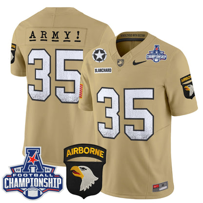 Army Black Knights 2024 AAC Championship Patch Vapor Limited Jersey - All Stitched