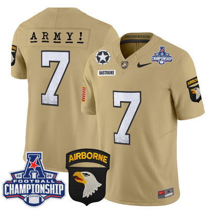 Army Black Knights 2024 AAC Championship Patch Vapor Limited Jersey - All Stitched
