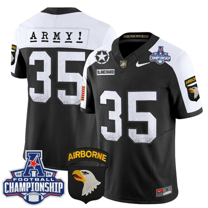 Army Black Knights 2024 AAC Championship Patch Vapor Limited Jersey - All Stitched