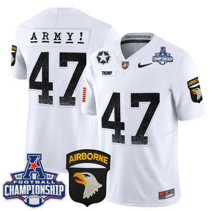 Army Black Knights 2024 AAC Championship Patch Vapor Limited Jersey - All Stitched