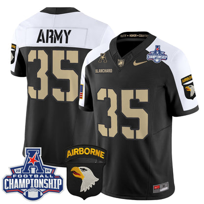 Army Black Knights 2024 AAC Championship Patch Vapor Limited Jersey V2 - All Stitched