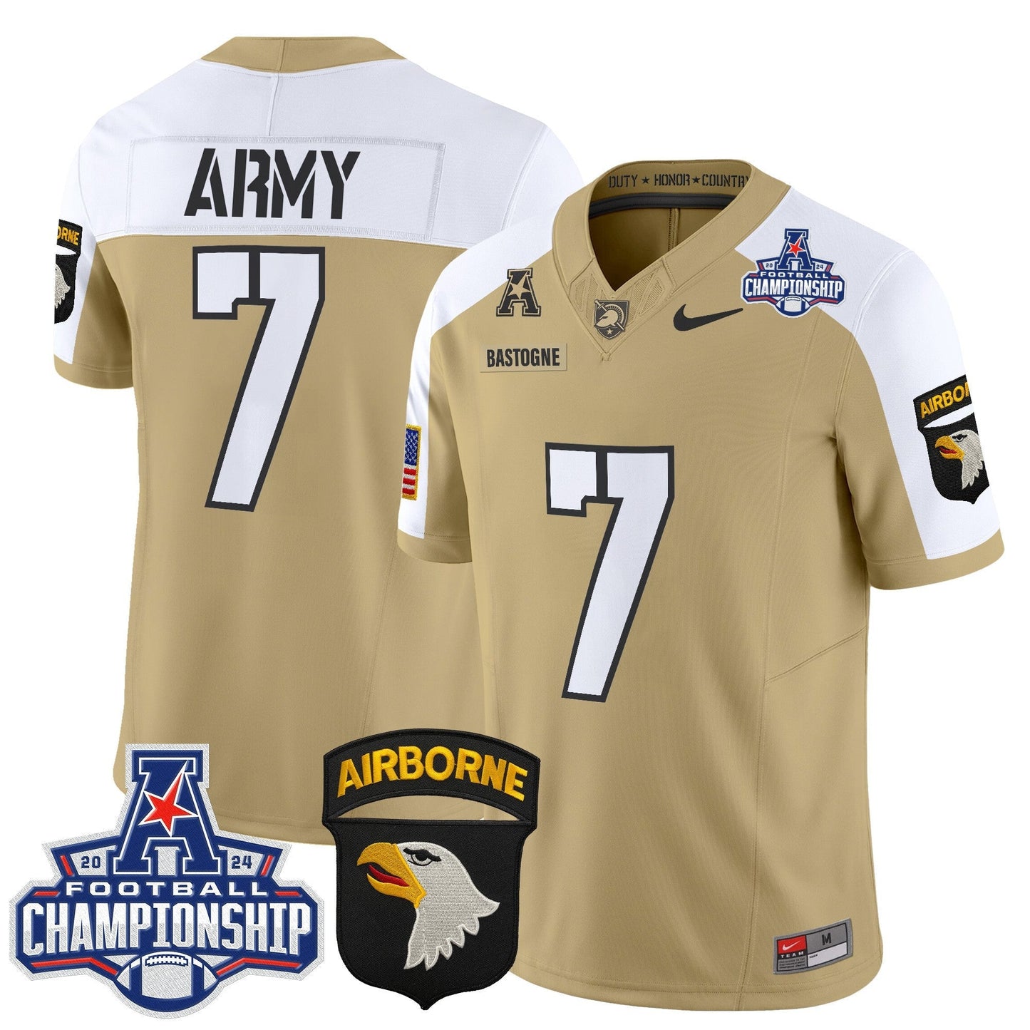 Army Black Knights 2024 AAC Championship Patch Vapor Limited Jersey V2 - All Stitched