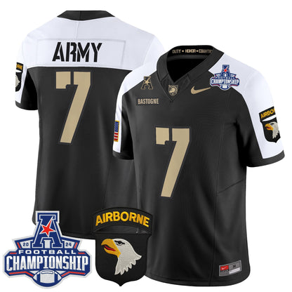 Army Black Knights 2024 AAC Championship Patch Vapor Limited Jersey V2 - All Stitched