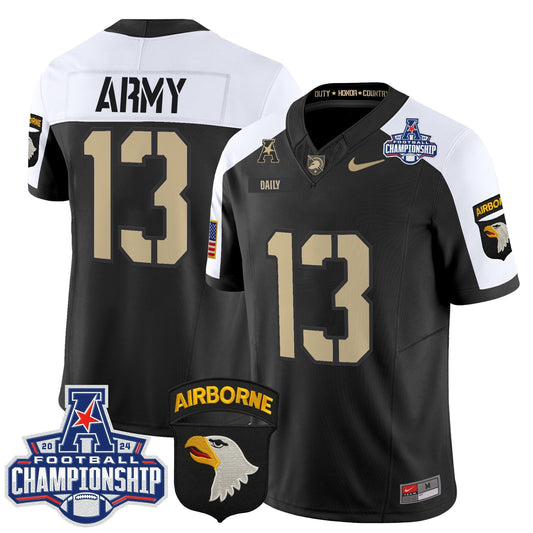 Army Black Knights 2024 AAC Championship Patch Vapor Limited Jersey V2 - All Stitched