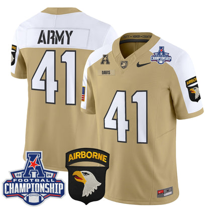 Army Black Knights 2024 AAC Championship Patch Vapor Limited Jersey V2 - All Stitched