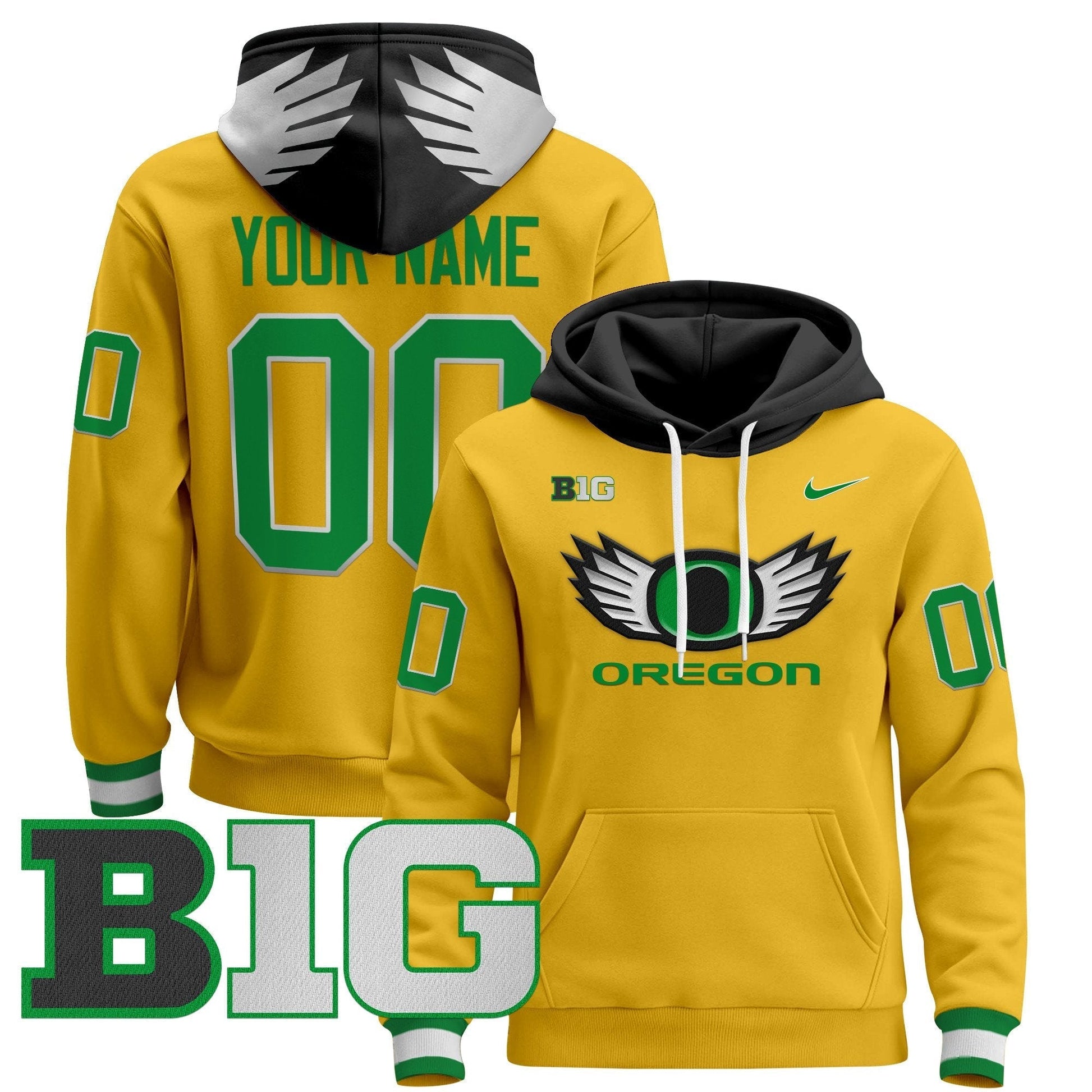 Oregon Ducks 2024 Custom Pullover Hoodie V3