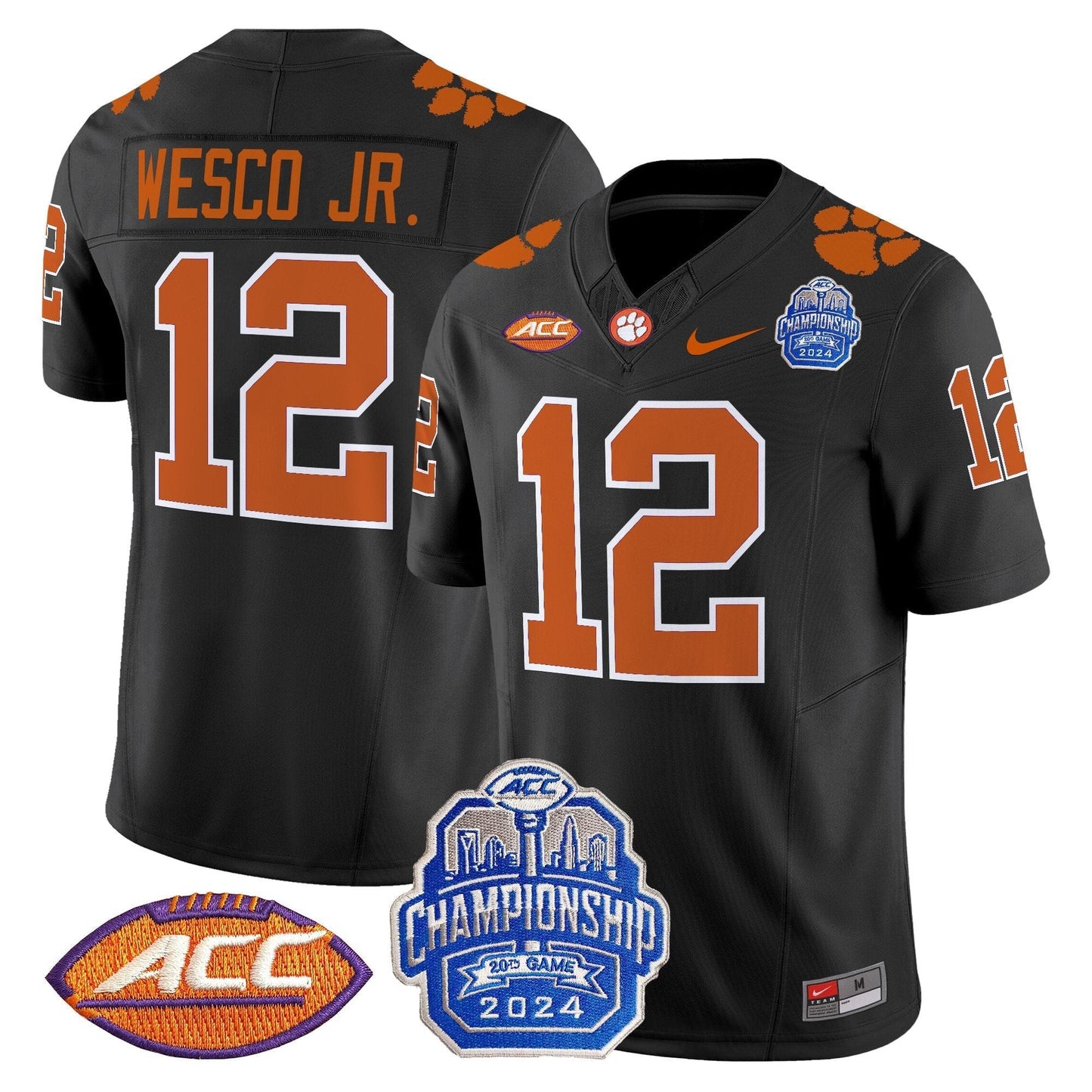 CLEM 2024 ACC Championship Patch Vapor Limited Jersey - All Stitched