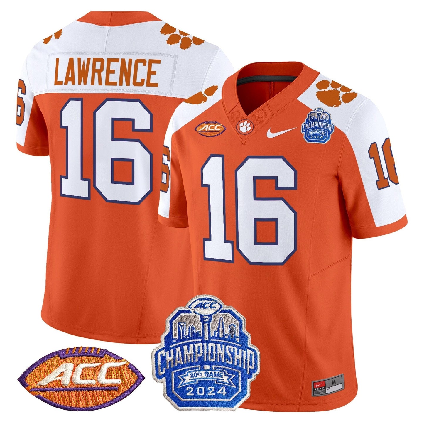 CLEM 2024 ACC Championship Patch Vapor Limited Jersey - All Stitched