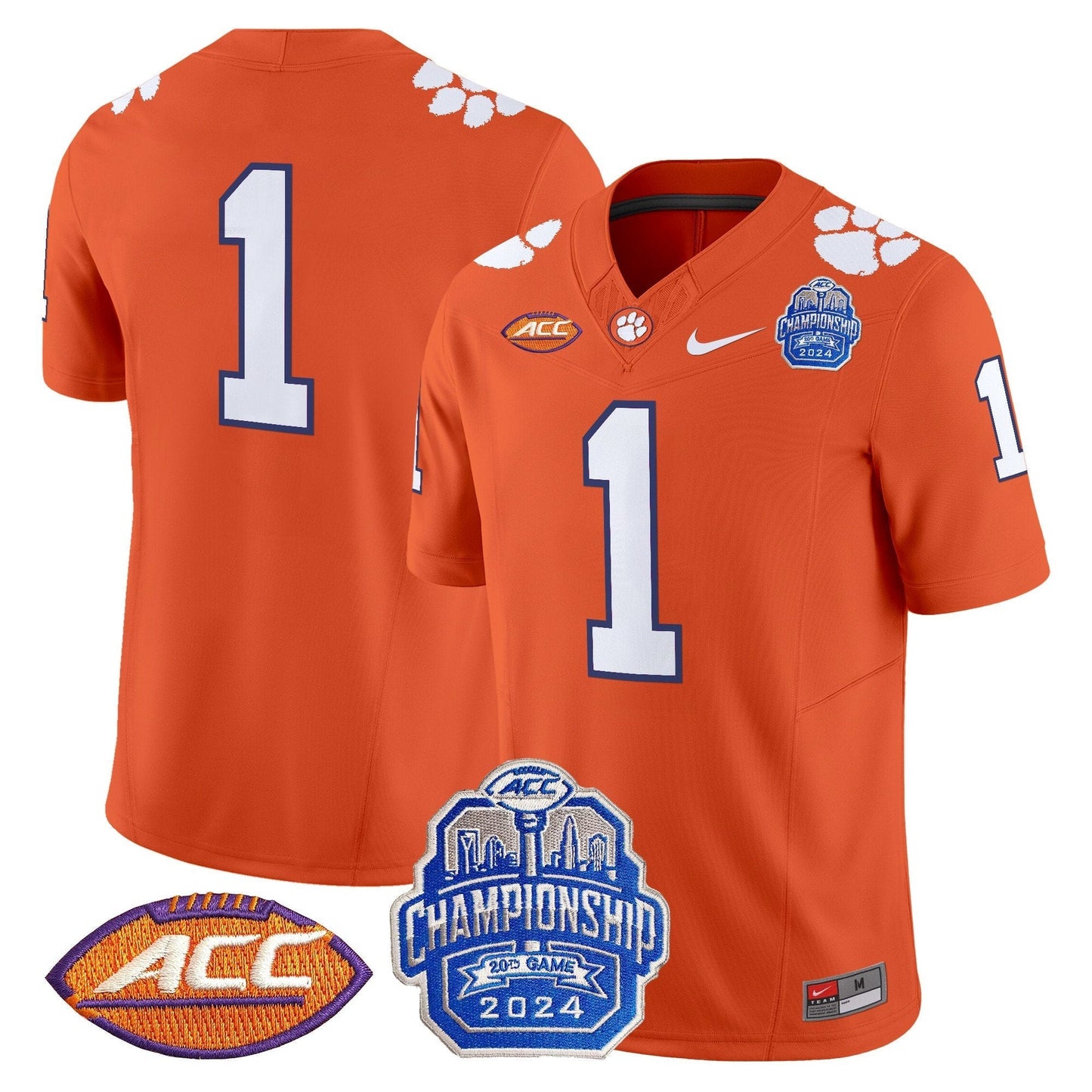 CLEM 2024 ACC Championship Patch Vapor Limited Jersey - All Stitched