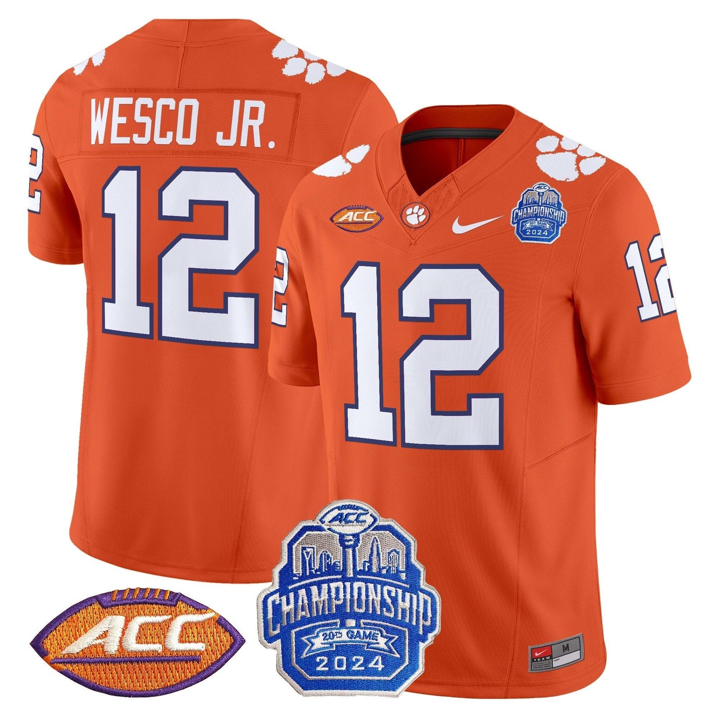 CLEM 2024 ACC Championship Patch Vapor Limited Jersey - All Stitched