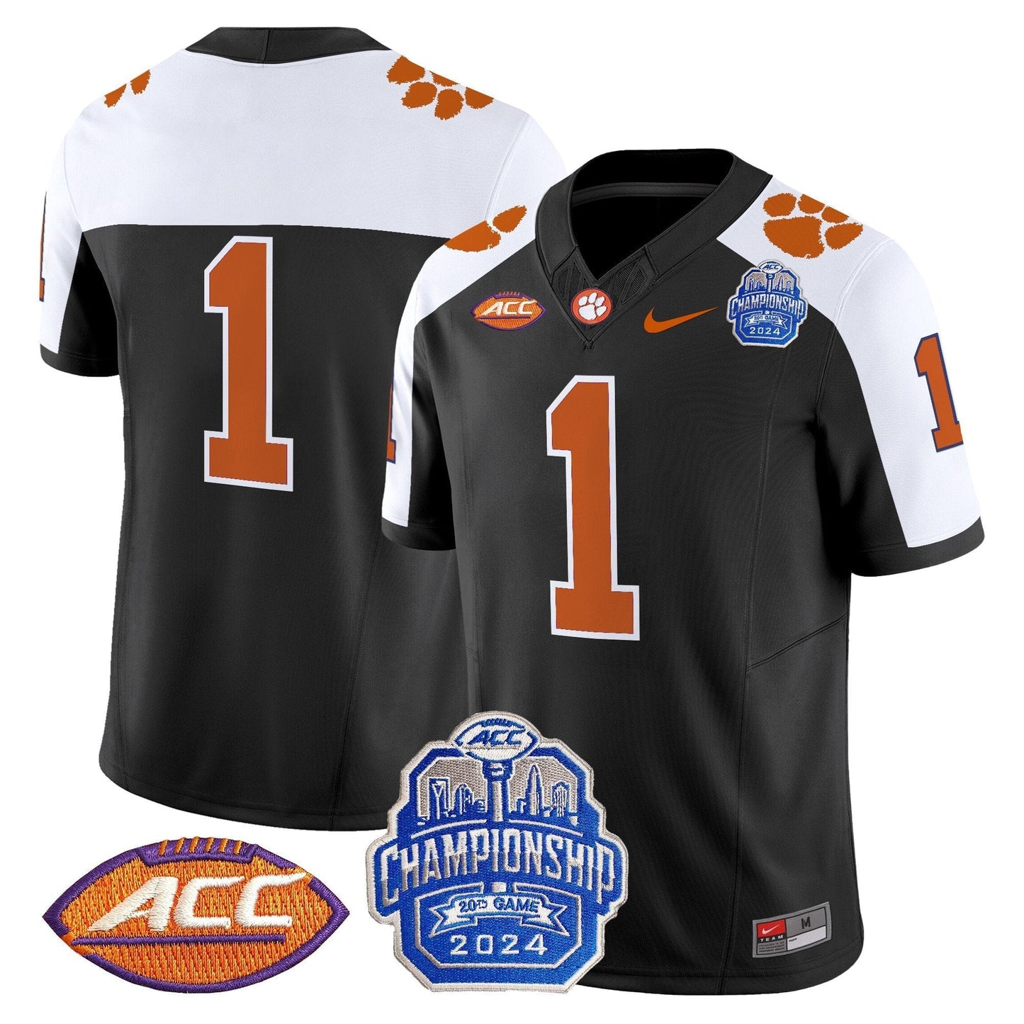 CLEM 2024 ACC Championship Patch Vapor Limited Jersey - All Stitched