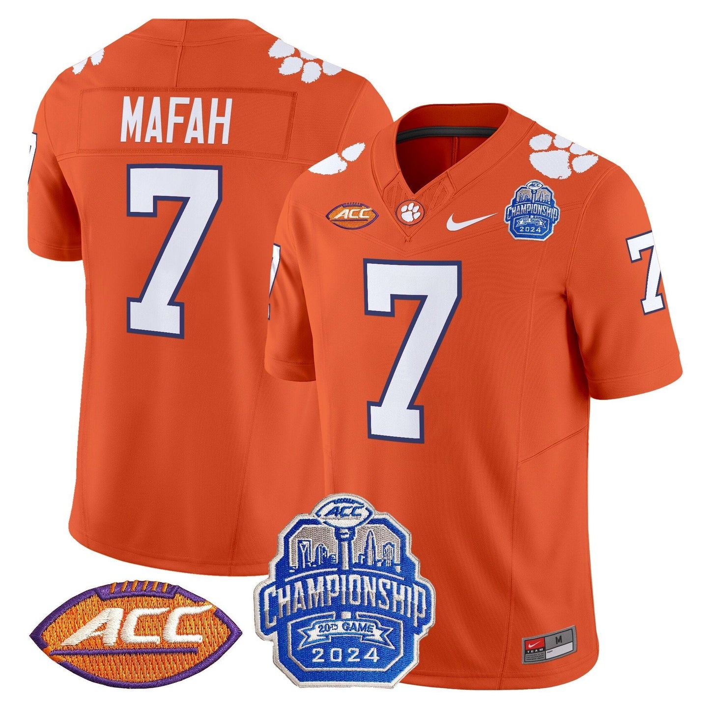 CLEM 2024 ACC Championship Patch Vapor Limited Jersey - All Stitched