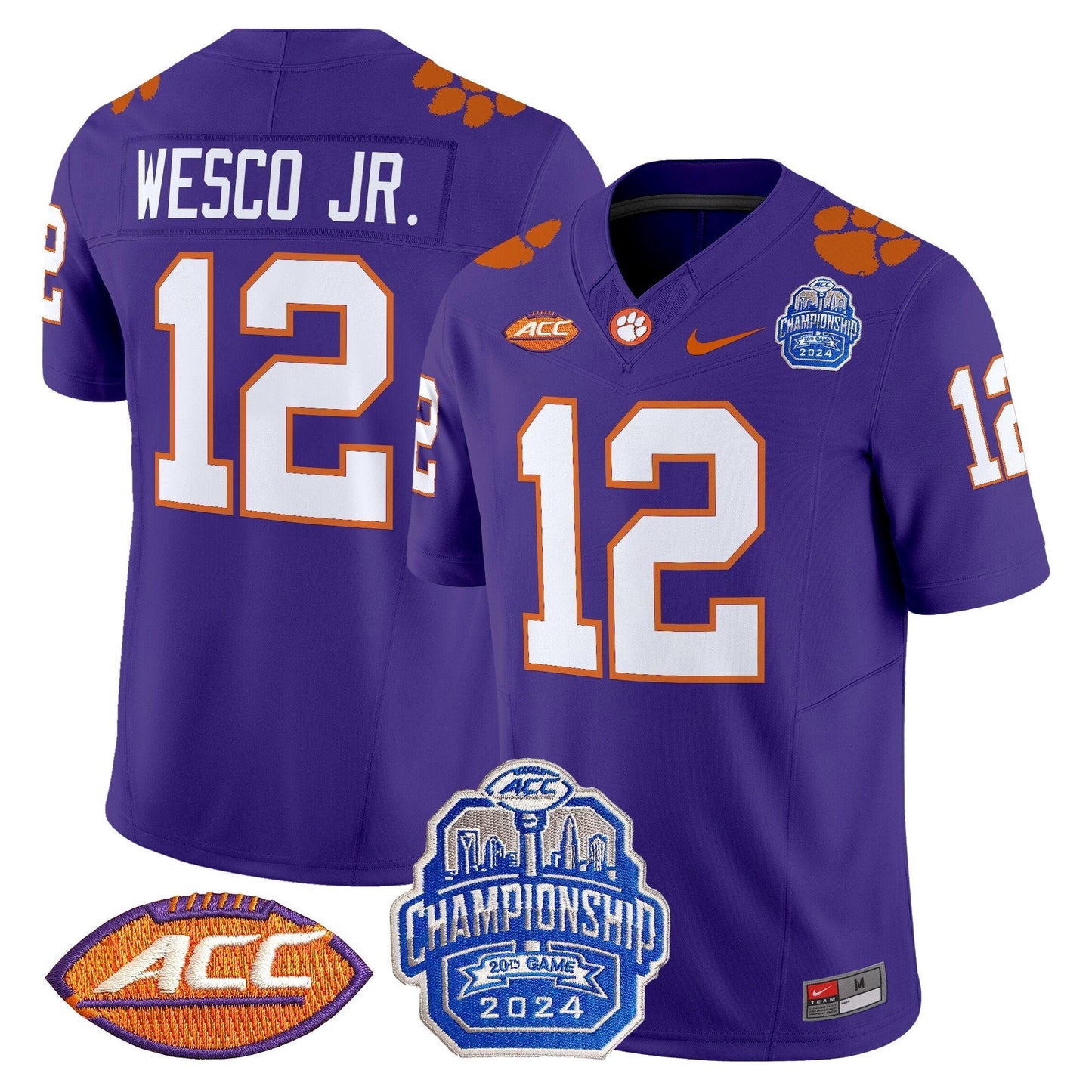 CLEM 2024 ACC Championship Patch Vapor Limited Jersey - All Stitched