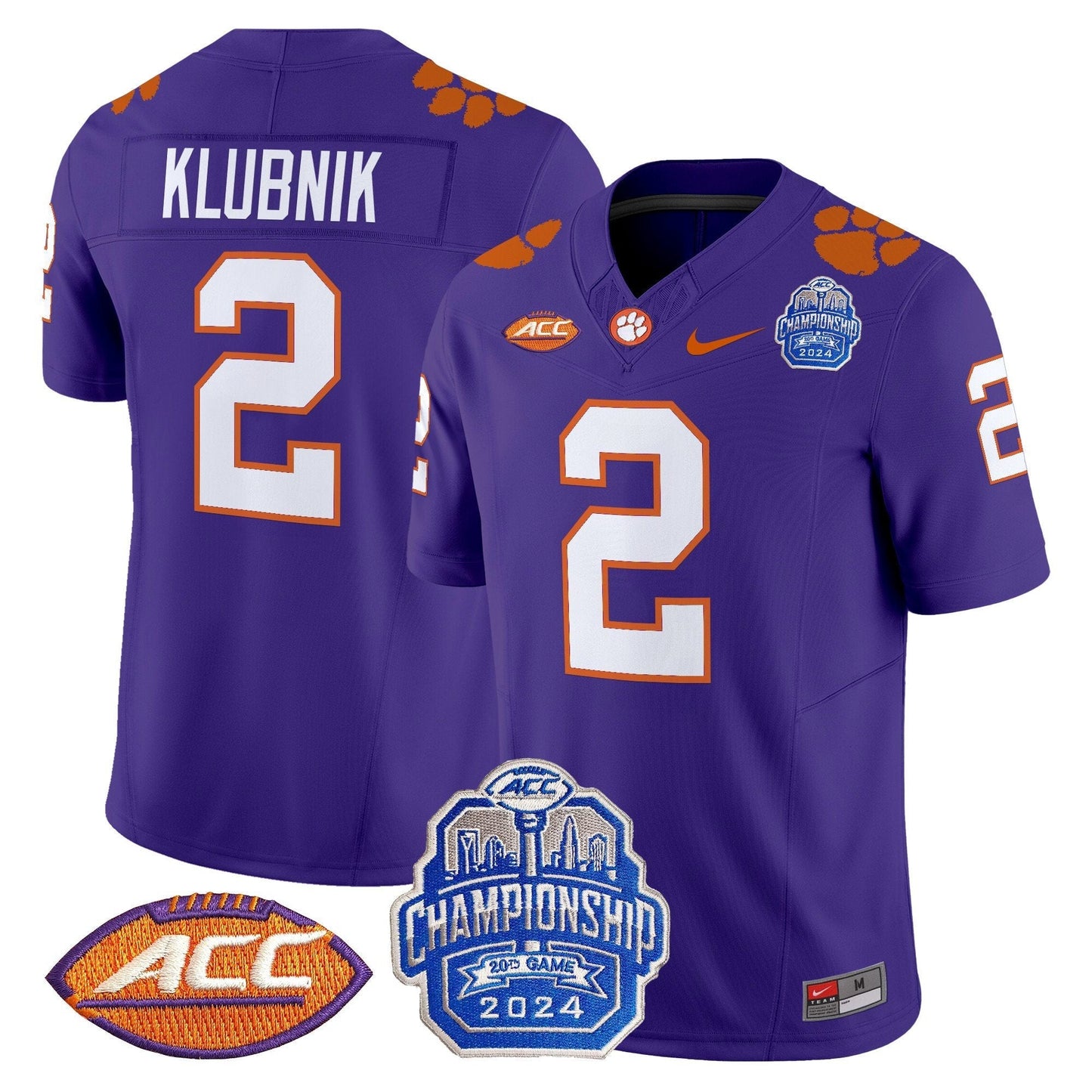 CLEM 2024 ACC Championship Patch Vapor Limited Jersey - All Stitched