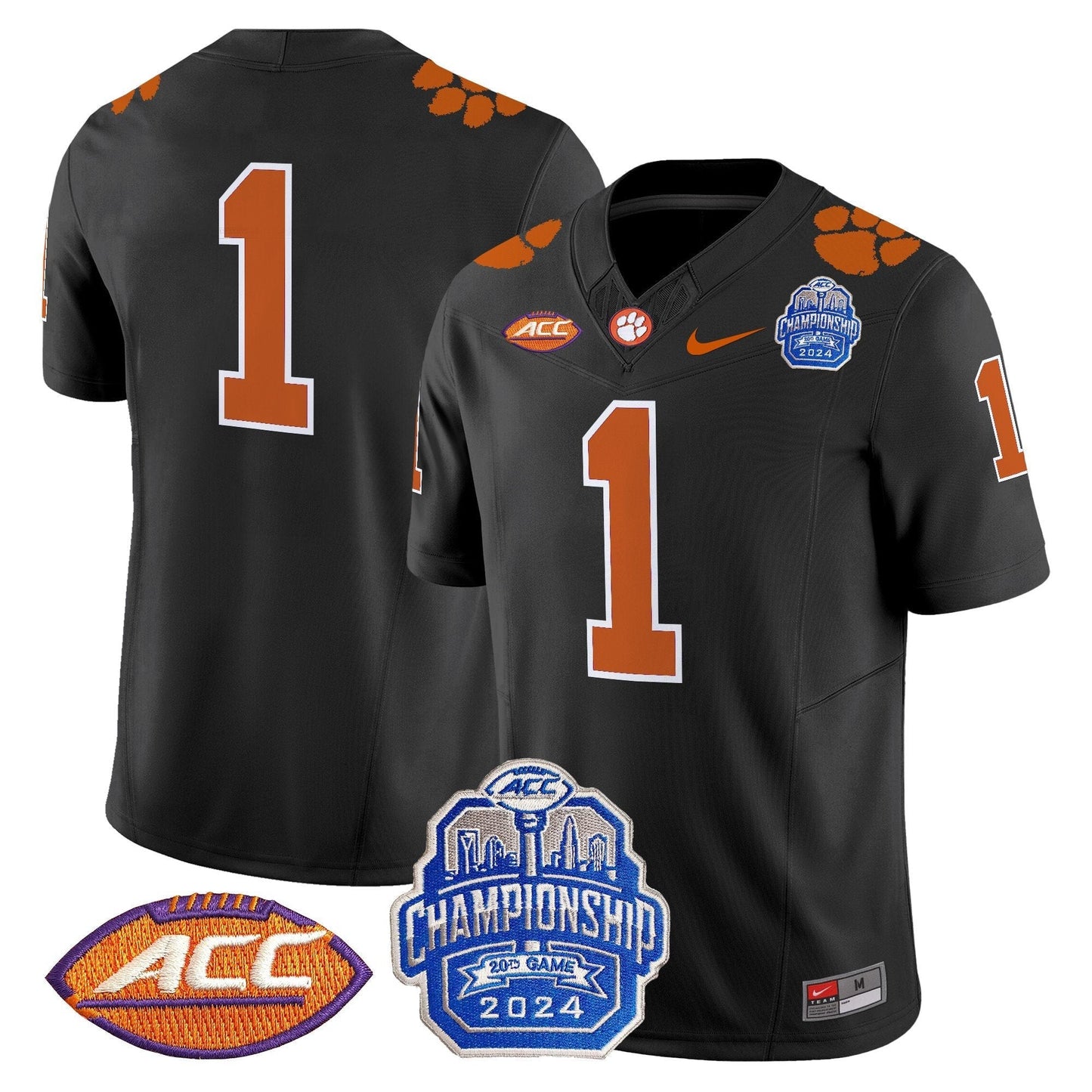 CLEM 2024 ACC Championship Patch Vapor Limited Jersey - All Stitched