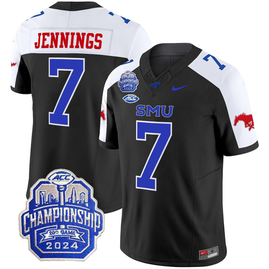 SMU Mustangs 2024 ACC Championship Patch Vapor Limited Jersey - Stitched